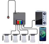 Yangers Multi Charger for DJI Mini 5 / Mini 3 Pro/Mini 4, Parallel Simultaneous Charging Station Rapid Balance Dock Station for Flight Batteries Controller Phone Tablet
