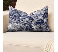 Yangest Forest Trees Pillow Cover 12 x 20 Inches, Nature Chenille Rectangle Throw Pillow Cover Soft Luxury Neutral Accent Couch Pillow Cover for Living Room Bedroom, Blue