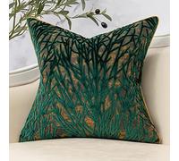 Yangest Green Twigs Throw Pillow Cover Branches Velvet Cushion Case Neutral Pillowcase for Sofa Couch Bedroom Living Room Home Decor,20x20 Inch
