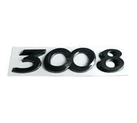 YANGFEIYA Car Emblem Decal Badge for Peugeot 3008 GT Line 2019-2021 2020, Car Decal Logo Sticker Letters Sign Badge Sticker Replacement Logo Car Accessories,Bla-ck