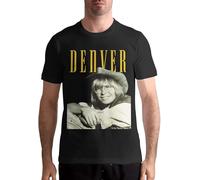 YANGGUOC John Denver T Shirts Men's Tops Short Sleeved Round Neck Cotton Shirt(XX-Large)