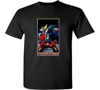 YANGGUOC Men's Grendizer 70's Vintage Robot Cartoon Transformers T Shirt Black(Medium)
