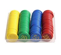 YangHaoDiSY 160 Pcs Poker Chips, Double-Sided Digital Chip Set with Storage Box, for Counting Marker