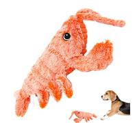 YangHaoDiSY Lobster Dog Toy, USB Rechargeable Wiggly Lobster Cat Toy, Soft Cat Chew & Kicker Toy, for Puppies, Small Dogs and Cats
