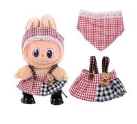 YANGKTIC MART Labub Doll Clothes Set, 15-17cm Hanger, French-Designed Eco Outfits!Skirt, Sweater, Bib, Pants, T-Shirt, Hat (12)