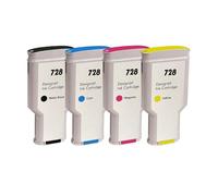 YanglishiOU Compatible Ink Cartridge Fits For HP728 DesignJet T730 T830 Inkjet Printer(300ML-BKCMY)