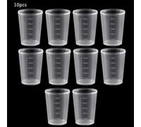 YANGLY 10PCS 50ml Measuring Cups Plastic Mixing Cup Labs Use for Liquid Paint Epoxy Resin Mixing Handmade Art Crafts Supplies