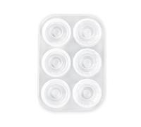 YANGLY Bead Silicone Big Hole Beads Pendant Mould 6-Cavity Epoxy Sphere Charm Moulds for Resin Casting Necklace Jewelry Making