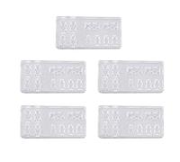 YANGLY Bear Mold 5Pcs Handmade Bear Nail Art Silicone Mini Gummy Bear Mold Bear Nail Art Resin Casting Mould Template Resin Art Craft