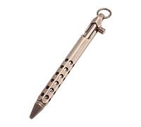 YANGLY Handmade Solid Brass Gel Pen Retro Portable Pocket Pen Hexagonal Bolt Type Action Gel Ink Pen School Stationery