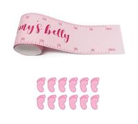 YANGLY How Big is s Belly? Includes 1 s Belly Measuring Tape and 12 Stickers, Gender Neutral Fun Baby-Shower Game