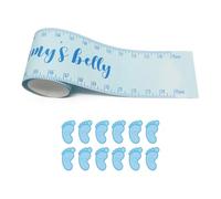 YANGLY How Big is s Belly? Includes 1 s Belly Measuring Tape and 12 Stickers, Gender Neutral Fun Baby-Shower Game