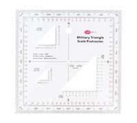 YANGLY Practical Military Style MGRS Coordinate Scale Transparent Topographical Map Scale for Sea/Land Navigation Adventures