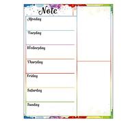 YANGLY Soft Magnetic Whiteboard Monthly/Weekly Schedule Self-discipline Soft Whiteboard Message Schedule for Home Office Fridge
