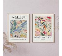 Yangmanini Matisse print Henri Matisse Poster Modern Abstract Painting Art Wall Pictures for Living Room Home Decor 40x50cm-2pcs Frameless
