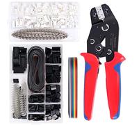Yangoutool Dupont Crimping Tool Kit, Ratcheting Crimper with 1550PCS 2.54mm Dupont Connectors and 460 Pcs 2.54mm JST-XH Connectors for AWG 28-20(0.08-0.5mm²)