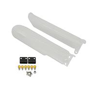 YANGQI yaoqijie Motorcycle Universal Compatible With Pit Bike Front Fork LEG Guards Sliders Protective Covers Cap 140cc 160cc Compatible With Pitbike Front Forks & Parts lasting (Color : White 27CM)