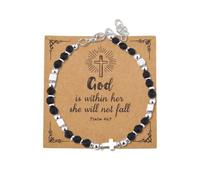 YangQian Catholic Christian Religious Gifts for Men Women God Son Daughter Communion Confirmation Christening Baptism Cross Bracelet, S, Zinc, no gemstone
