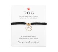YangQian Dog Memorial Gifts for Women Men Grieving Gifts for Someone Who Lost A Dog Remembrance Condolence Bracelet with Paw Prints, S, Rope, no gemstone