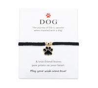 YangQian Dog Memorial Gifts for Women Men Grieving Gifts for Someone Who Lost A Dog Remembrance Condolence Bracelet with Paw Prints, S, Rope, no gemstone