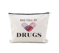 YangQian Funny Medication Bag for Women Nurse Practitioner Birthday Christmas Gifts for Women Patient Pharmacist Medicine Pill 0rganizer Bag Pouch with Zipper Meds Bags Full of Drugs Pouch