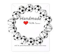 YangQian Inspirational Ball Sport Bracelet Gifts for Women Men Players Gifts for Women Men Friend Family Birthday Christmas Gift Ideas, S, Wood, no gemstone