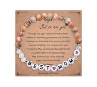 YangQian Mama Mothers Day Gifts for Mom Daughter Bracelet for Women Graduation Birthday Gifts for Mother Long Distance Aunt Gift Idea, S, Zinc, no gemstone