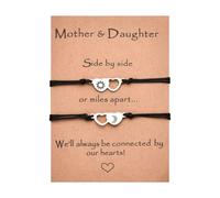 YangQian Mother Gifts for Christmas Birthday Wedding Day Mom Bead Bracelet Present Mom Appreciation Thank You Mama Mommy Gifts Ideas, S, Alloy Steel, no gemstone