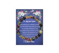 YangQian Mother Gifts for Christmas Birthday Wedding Day Mom Bead Bracelet Present Mom Appreciation Thank You Mama Mommy Gifts Ideas, S, Zinc, no gemstone