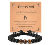 YangQian Tiger Eye Bracelet,Men Gift for Dad Husband Uncle Birthday Christmas for Son Christmas Gift for Men Natural Stone Bracelet, Small, Stone, No Gemstone