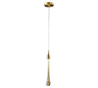 YangRy Restaurant Hanging Light Creative Gilt Drop Pendant Light Fixtures LED All Copper Nordic Bedroom Background Wall Ceiling Light Chandelier Made in China