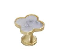 Yangshe 10-30 PCS Four Leaf Clover Shape/Green Round Cabinet Door Knobs and Handles for Kitchen Furniture Hardware(Grey,30PCS)