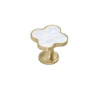 Yangshe 10-30 PCS Four Leaf Clover Shape/Green Round Cabinet Door Knobs and Handles for Kitchen Furniture Hardware(Snow-White,30PCS)