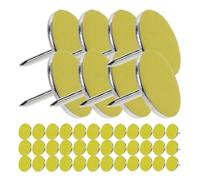 Yangshe 200Pcs Reflective Trail Marking Tacks, Yellow Steel Pushpins for Outdoor Hunting Signs