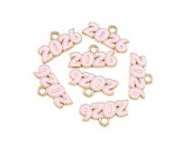 Yangshe 2026 Charms Mixed 100pcs New Enamel 2026 Year Charm for Earring Necklace Class Number Pendant Diy Jewelry Making Accessories for Craft DIY Jewelry Making(Style 5)