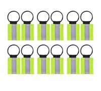 Yangshe 30Pcs Reflective Keychain High Visibility Tags for Backpack Purse Dog Collar Green