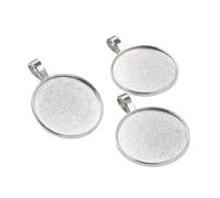 Yangshe Bezel Pendant Trays 60pcs 25mm Inner Size Plated Classic Simple Style Cabochon Base Setting Charms Pendant(A4-39)