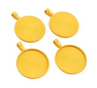 Yangshe Bezel Pendant Trays 60pcs 25mm Inner Size Plated Classic Simple Style Cabochon Base Setting Charms Pendant(B3-07)