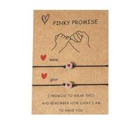 Yangshe Glow in the Dark Pinky Promise Bracelet Compatible with Couples Friendship BFF