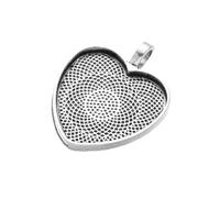 Yangshe Heart Pendant Cabochon Trays 100pcs for DIY Necklace Keychain Jewelry Making