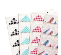 Yangshe Photo Corners 240 Pcs DIY Retro Plaid Stripes Corner Paper Stickers For Photo Album Fitting Handwork Frame Albums Decoration Scrapbooking(Green)