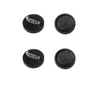 Yangshe Wooden Pendant Trays 10pcs Fit 20/25/30mm Wood Cabochon Brooch Base Setting Trays Bezel Blank Diy Stainless Steel Pin Jewelry Making Supplies(Black,20mm)