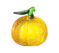 YANGSHINE Crystal Orange Figurines statue Ornament Artificial Fruit statue Ornament Tabletop Fruit Paperweight Art Glass Ornament for Home office Souvenir Gifts -Orange