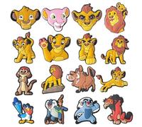 Yangsiw 16 Pcs The Lion King Shoe Charms,Clog Decoration PVC Shoes Decorations Miner Shoe Buckles, Cartoon Anime Game Charms Shoe Accessories for Boys Girls Mens Womens Party Birthday