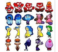 Yangsiw 20 Pcs Inside Out Shoe Charms,Garden Shoes Cartoon Decoration Shoe Charm Pack for Girls Boys and Adult,Bracelet Wristband Charms Party Gifts