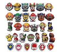 Yangsiw 31 Pcs Cute Paw_Patrol Shoe Charms,Garden Shoes Cartoon Decoration Shoe Charm Pack for Girls Boys and Adult,Bracelet Wristband Charms Party Gifts