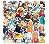 Yangsiw Hayao Miyazaki Stickers Japanese Cartoon Stickers, Studio Ghibli Anime Stickers for Laptop, Cars, Phone, Water Bottle, Skateboard, Suitcase, Guitar, Pad 50pcs …