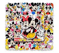 Yangsiw Mickey Mouse Stickers - Waterproof Vinyl Decals for Water Bottle, Luggage, Bike, Car - Disney Mickey & Minnie - 50pcs