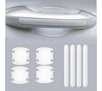 YANGSKT1 8Pcs Car Door Handle Protectors Film for Citroen C4 Cactus 2014-2022,Auto Hand Grip Paint Protection Stickers Door Handle Scratch Protection Cover Guard,White