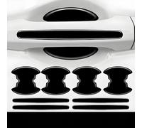 YANGSKT1 8Pcs Car Door Handle Protectors Film for Skoda Octavia IV Scout 2019-2024,Auto Hand Grip Paint Protection Stickers Door Handle Scratch Protection Cover Guard,Black